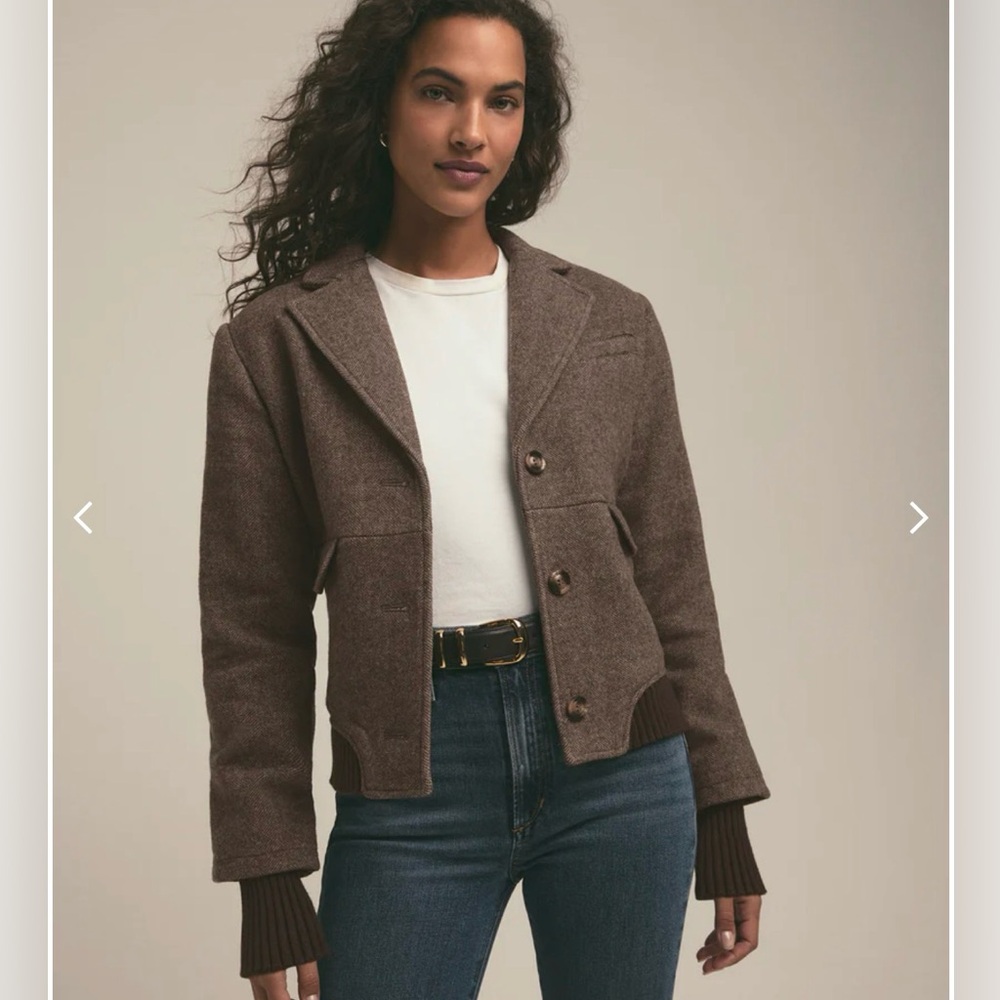 Favorite Daughter: The City Bomber Jacket in Chocolate Herringbone